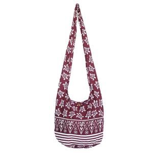 Unbranded 100% Cotton Tropical Turtle All Over Sling Oversized Crossbody Bag